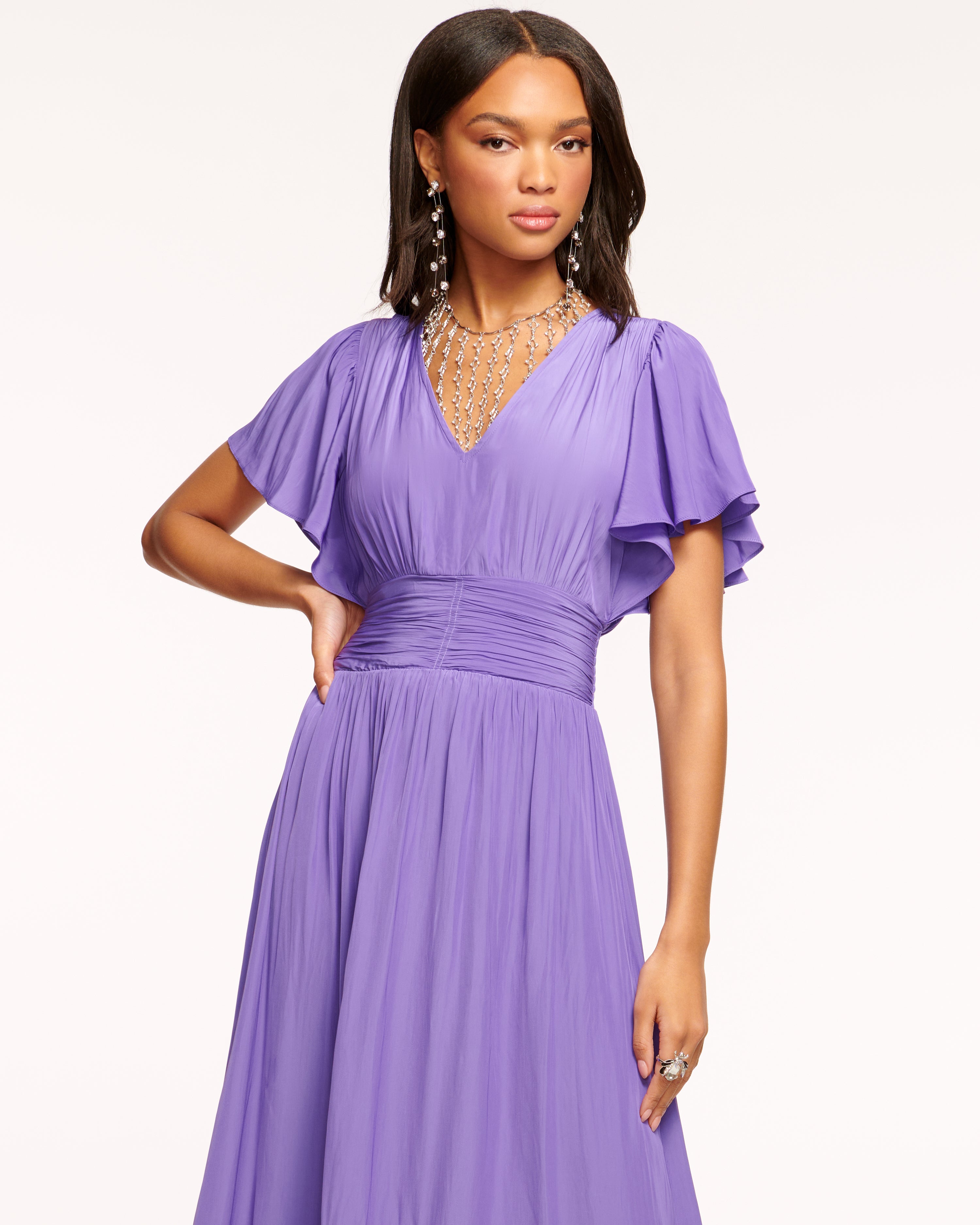 Joanie Short Sleeve Maxi Dress in Black