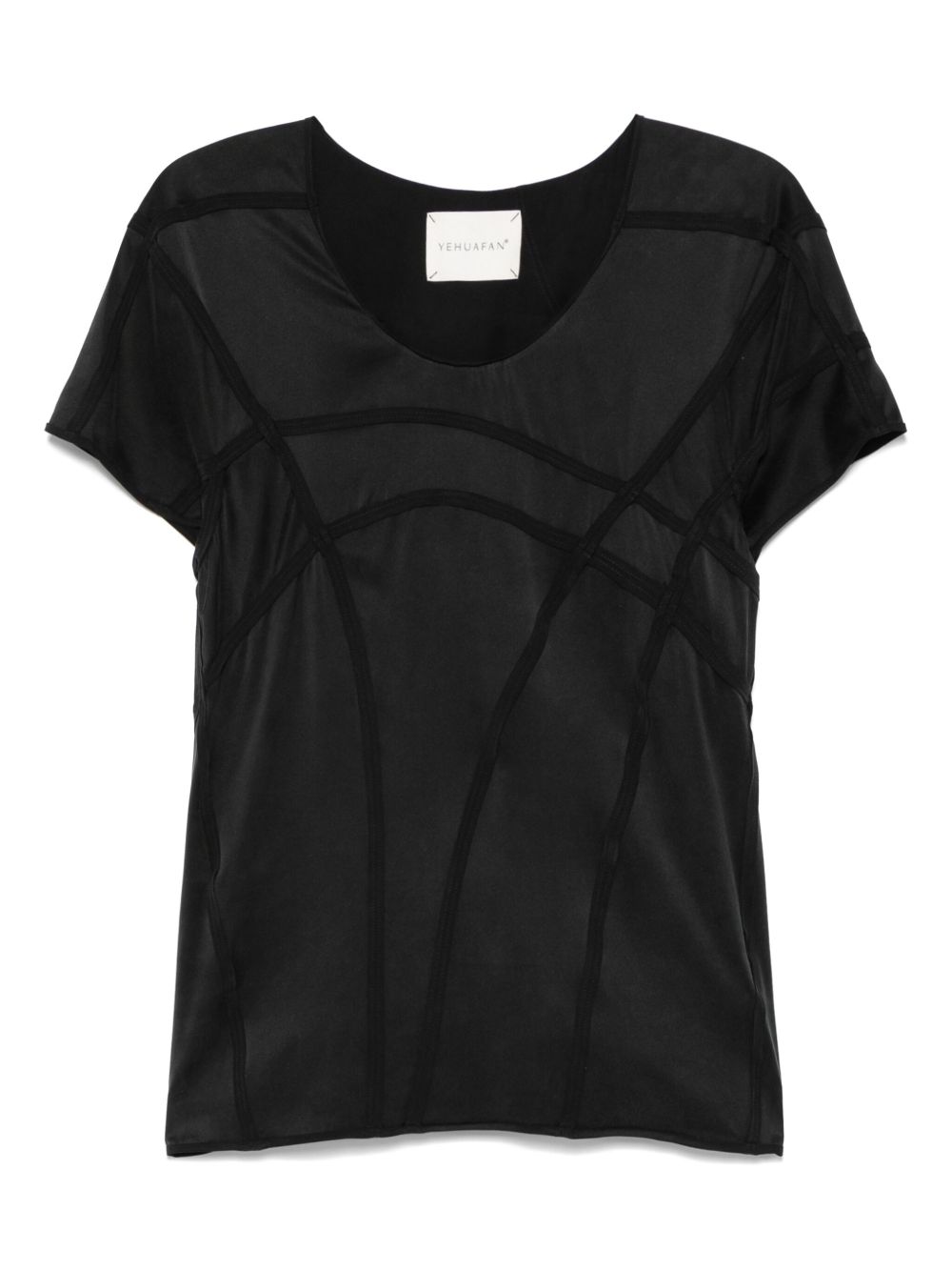 YEHUAFAN silk T-shirt - Black