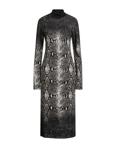 Woman Midi dress Black Size 8 Acrylic, Viscose, Wool