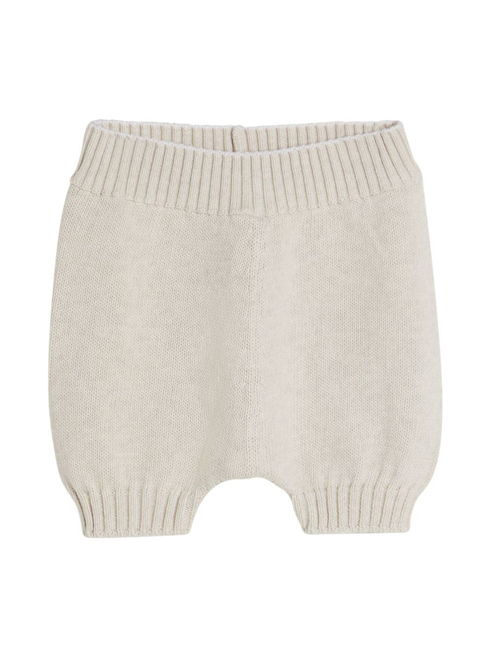 Knitted cotton shorts - Neutrals
