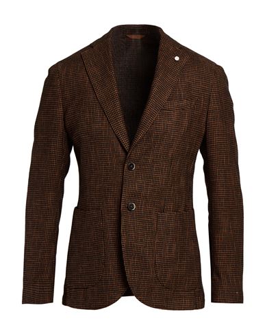 Man Blazer Light brown Size 42 Cotton, Wool, Polyamide