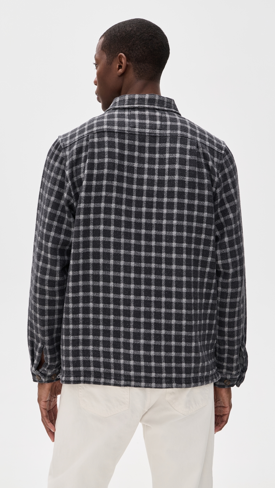 Jacquard Check Shirt Charcoal