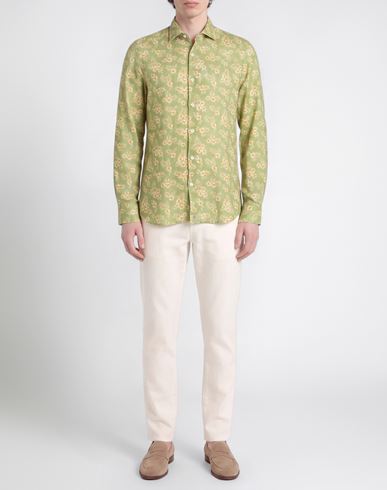 Man Shirt Light green Size 15 ¾ Linen