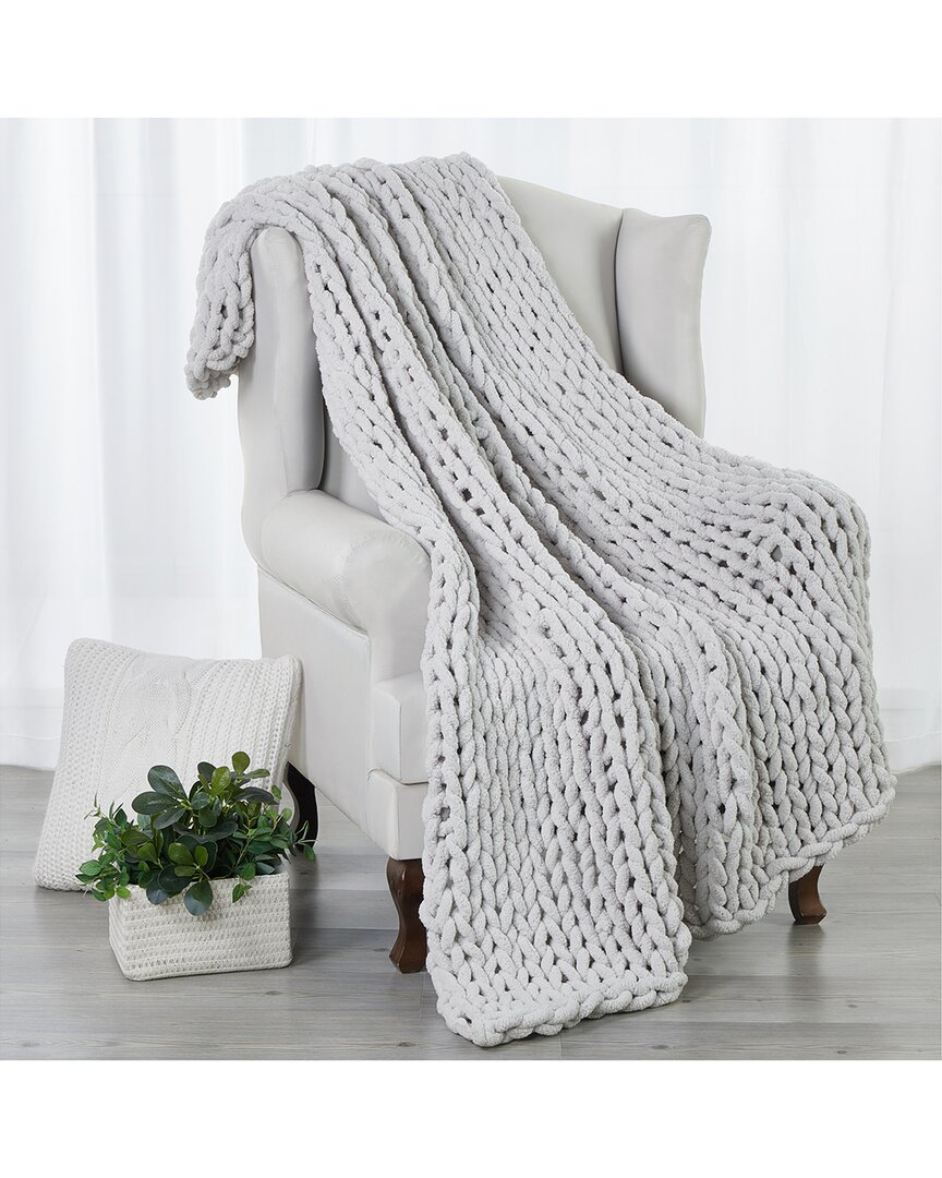 Chunky Knit Chenille Throw