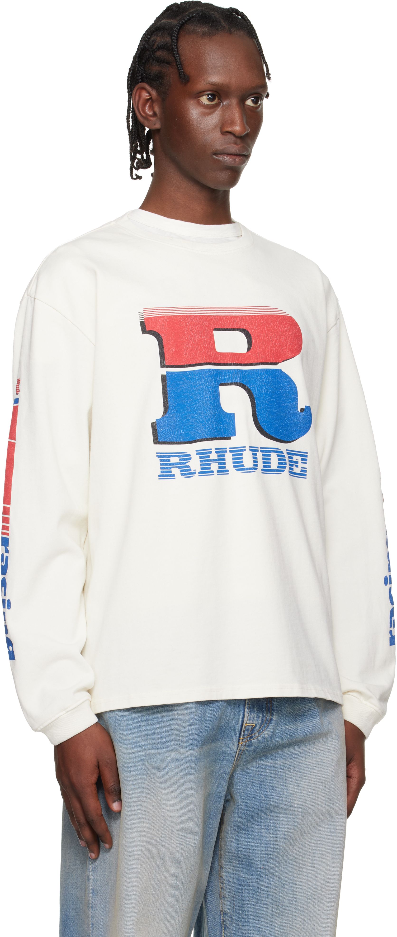 Off-White Split Petrol Logo LS T-shirt