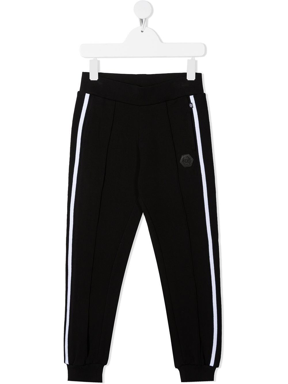 Stripe-side track pants - Black