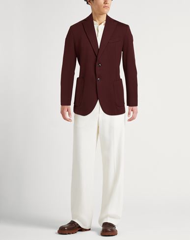 Man Blazer Chocolate brown Size 44 Cotton, Elastane