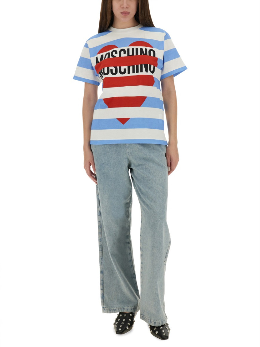 Moschino - wide leg trousers distressed detai