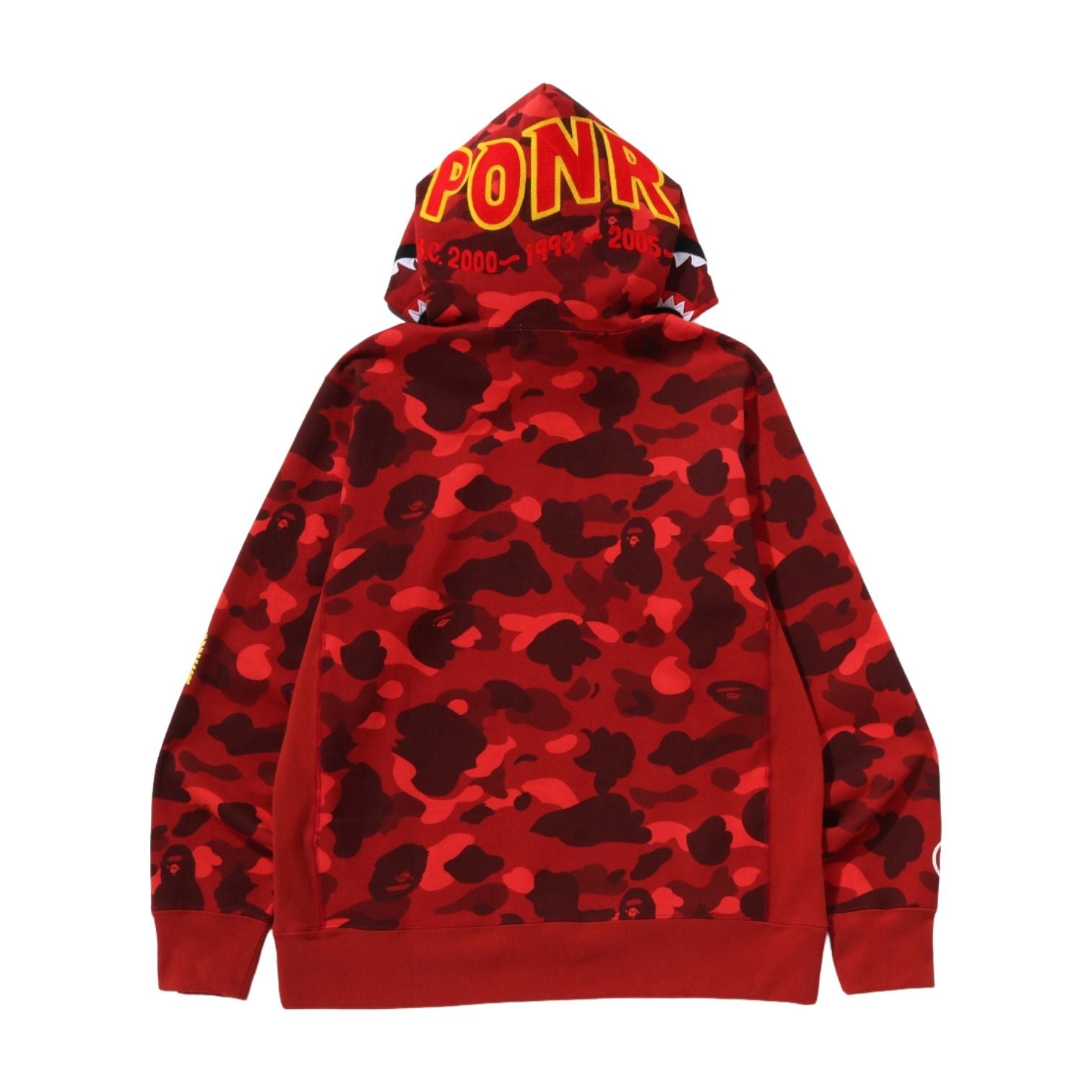 Color Camo 2Nd Shark Pullover Hoodie 'Red'