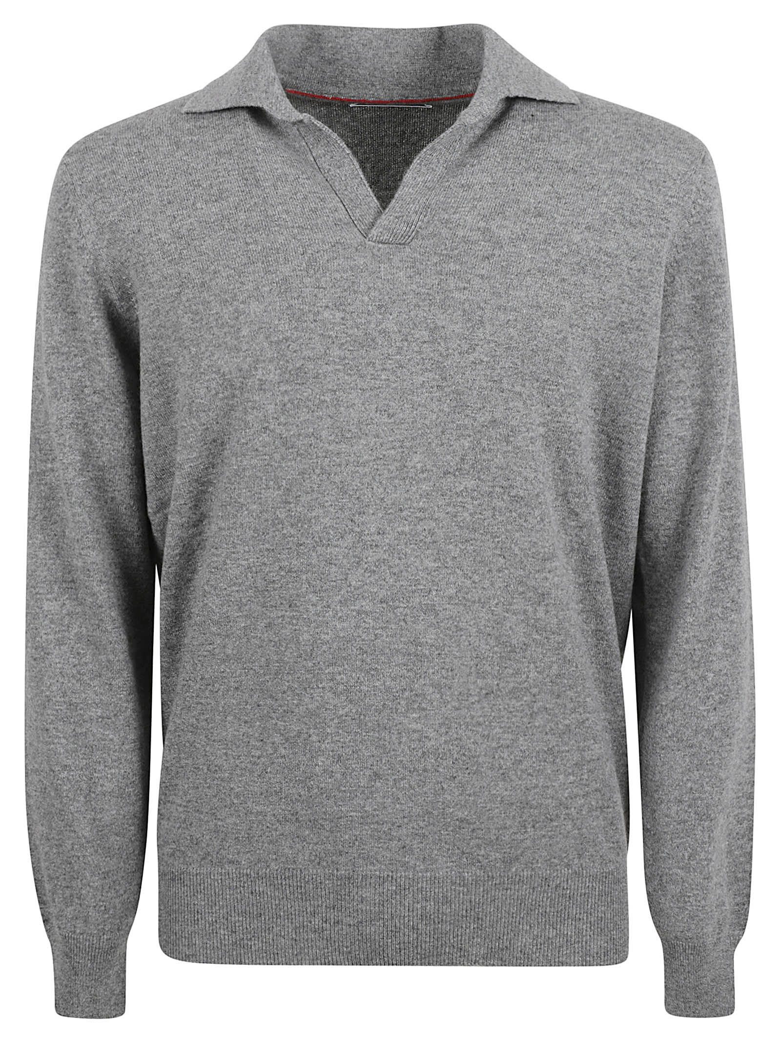 Cashmere polo jumper - Grey