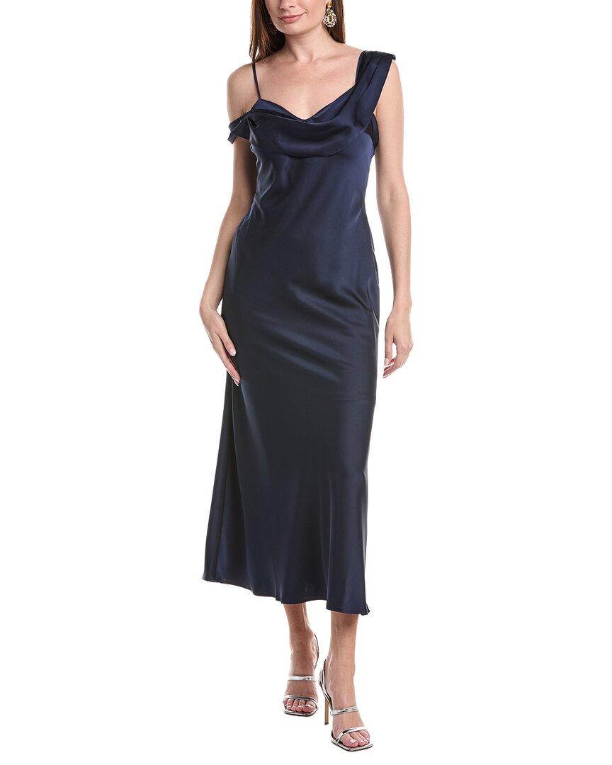 By Shelli Segal Easy One Shoulder Satin Dress