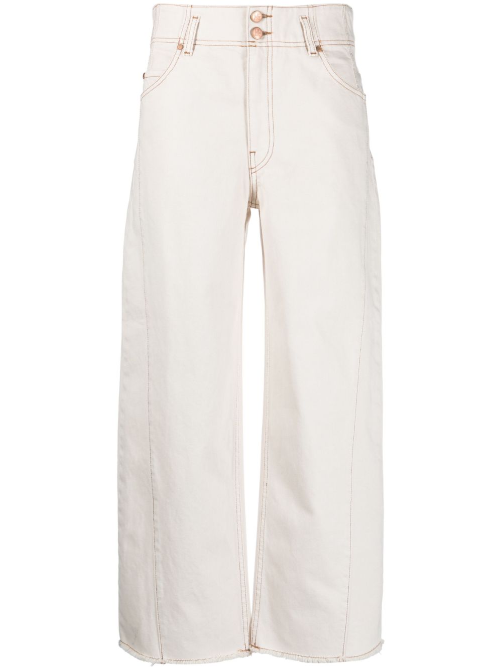The Thea barrel-leg jeans - Neutrals