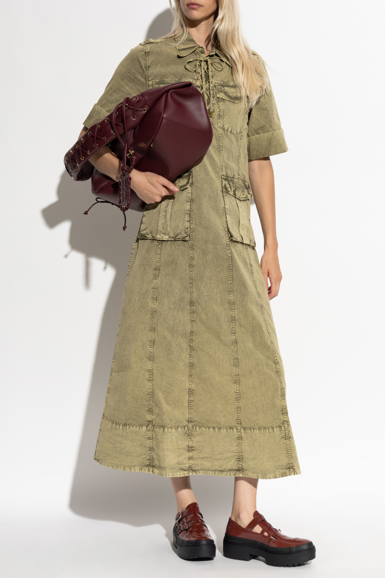 Cotton Dress, Women's, Green