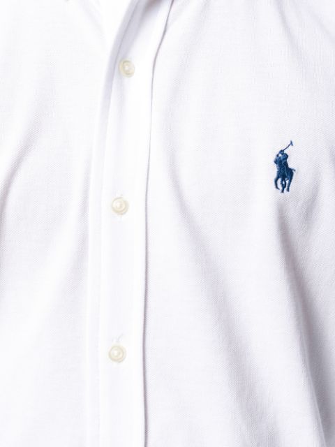 Button down logo shirt