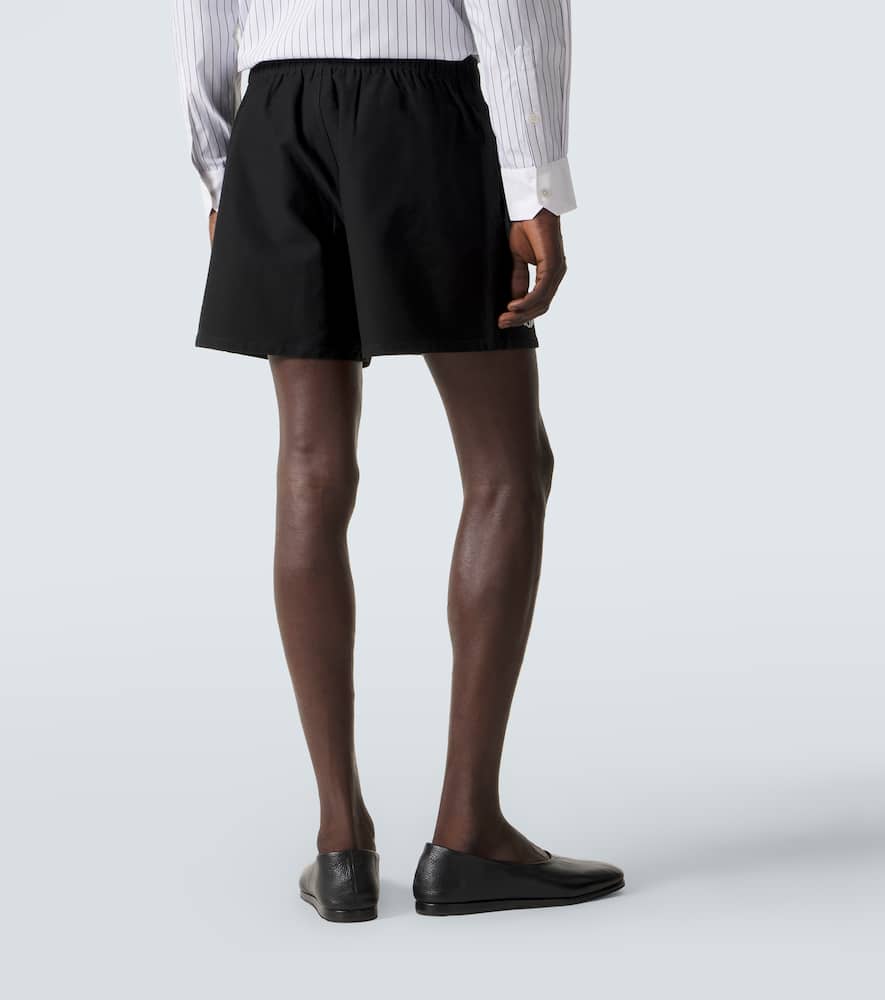 Logo cotton twill Bermuda shorts