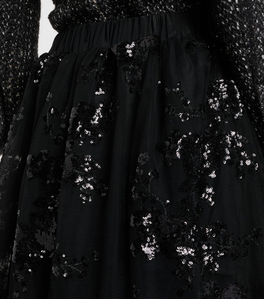 Sequined midi skirt
