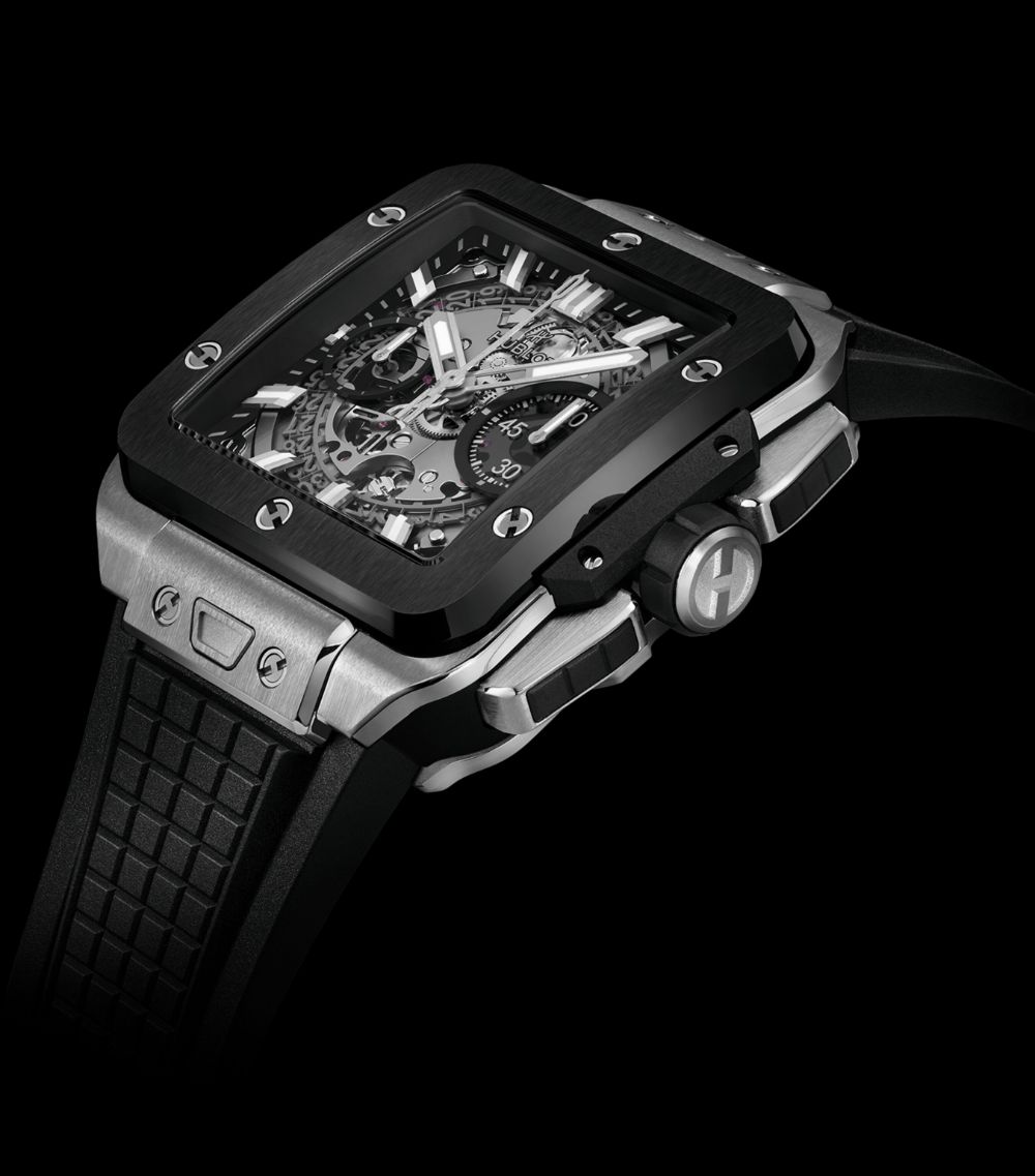 Titanium And Ceramic Square Bang Unico Watch 42Mm