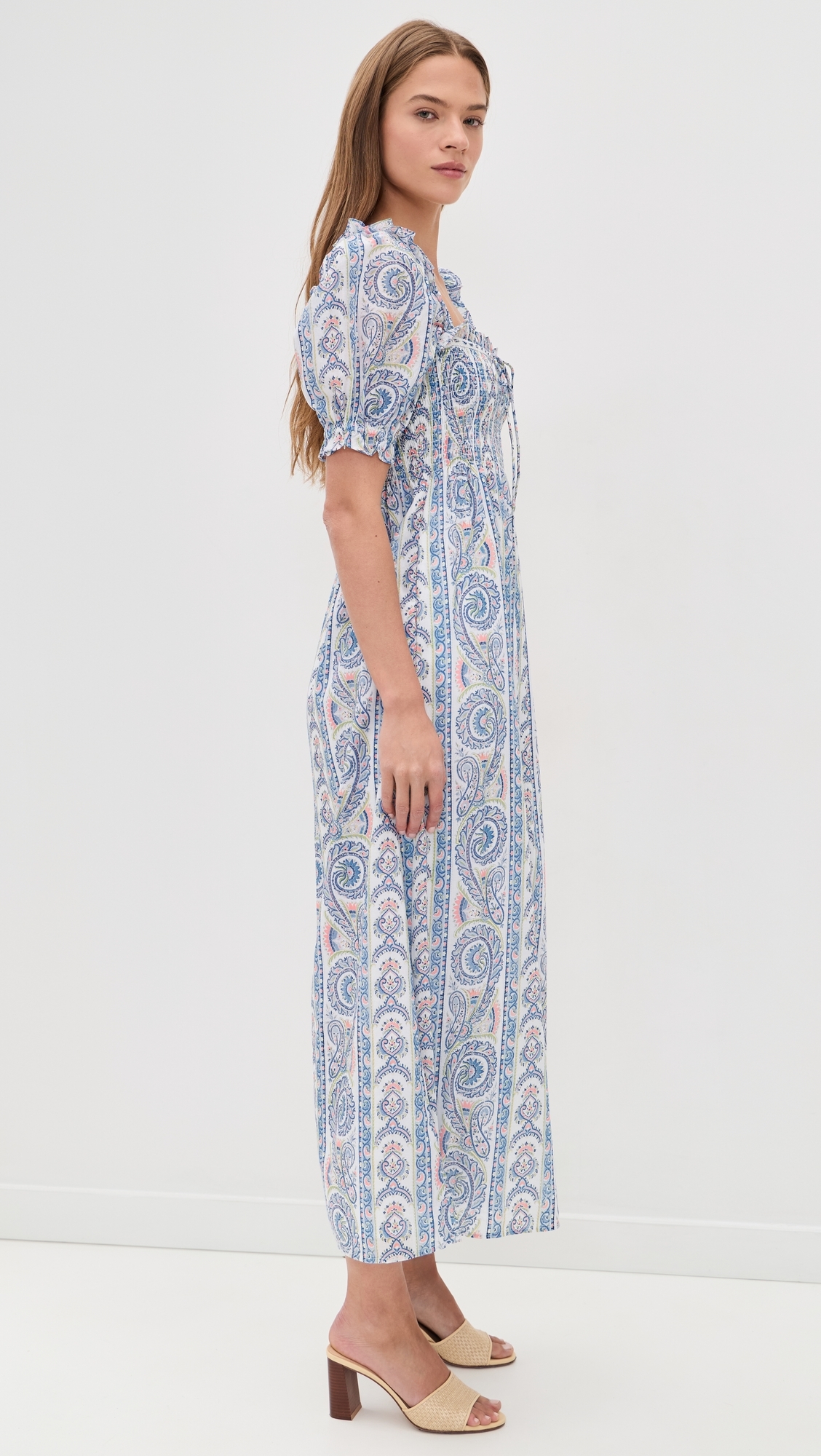 The Scarlett Nap Midi Dress Corsica Paisley Blue