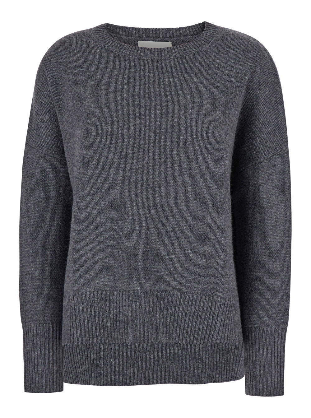 Cashmere U-Neck Sweater — Gray