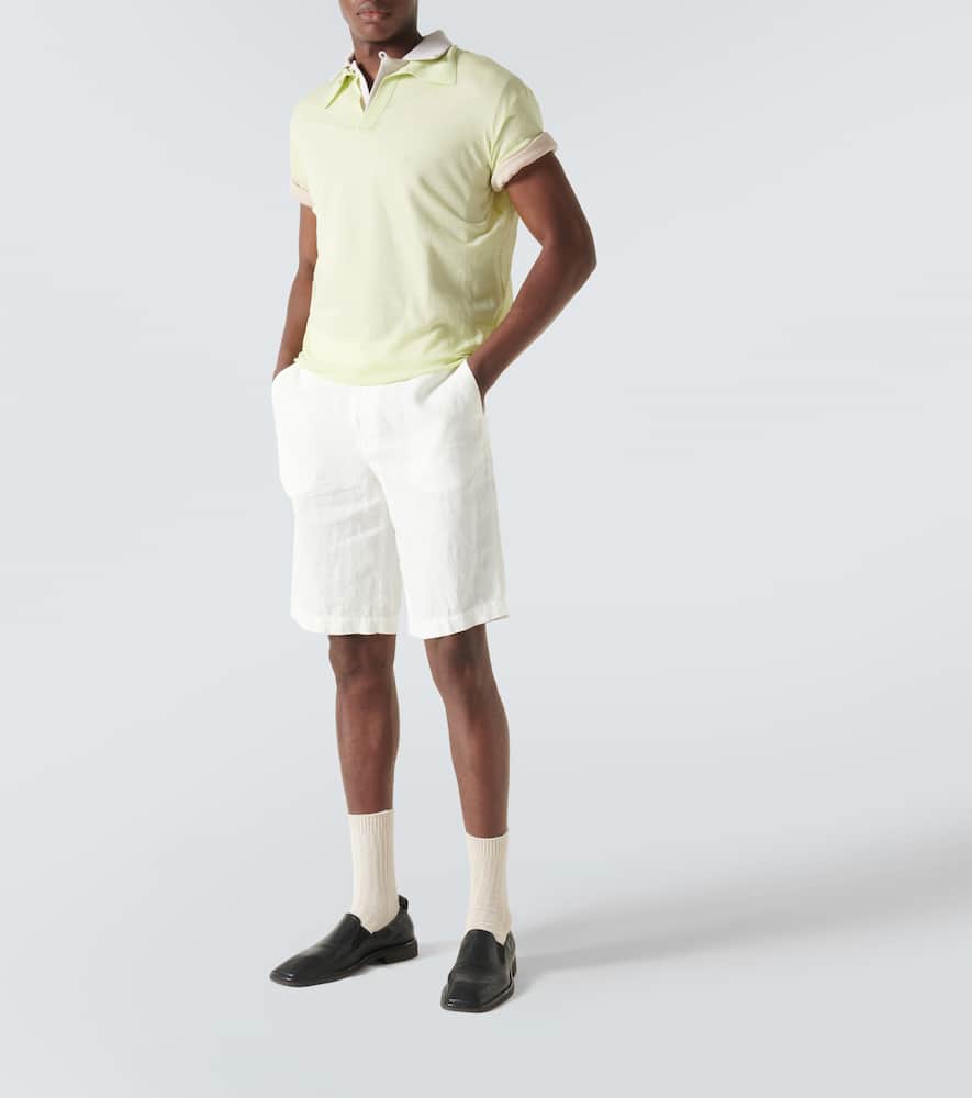 Wool and silk polo sweater