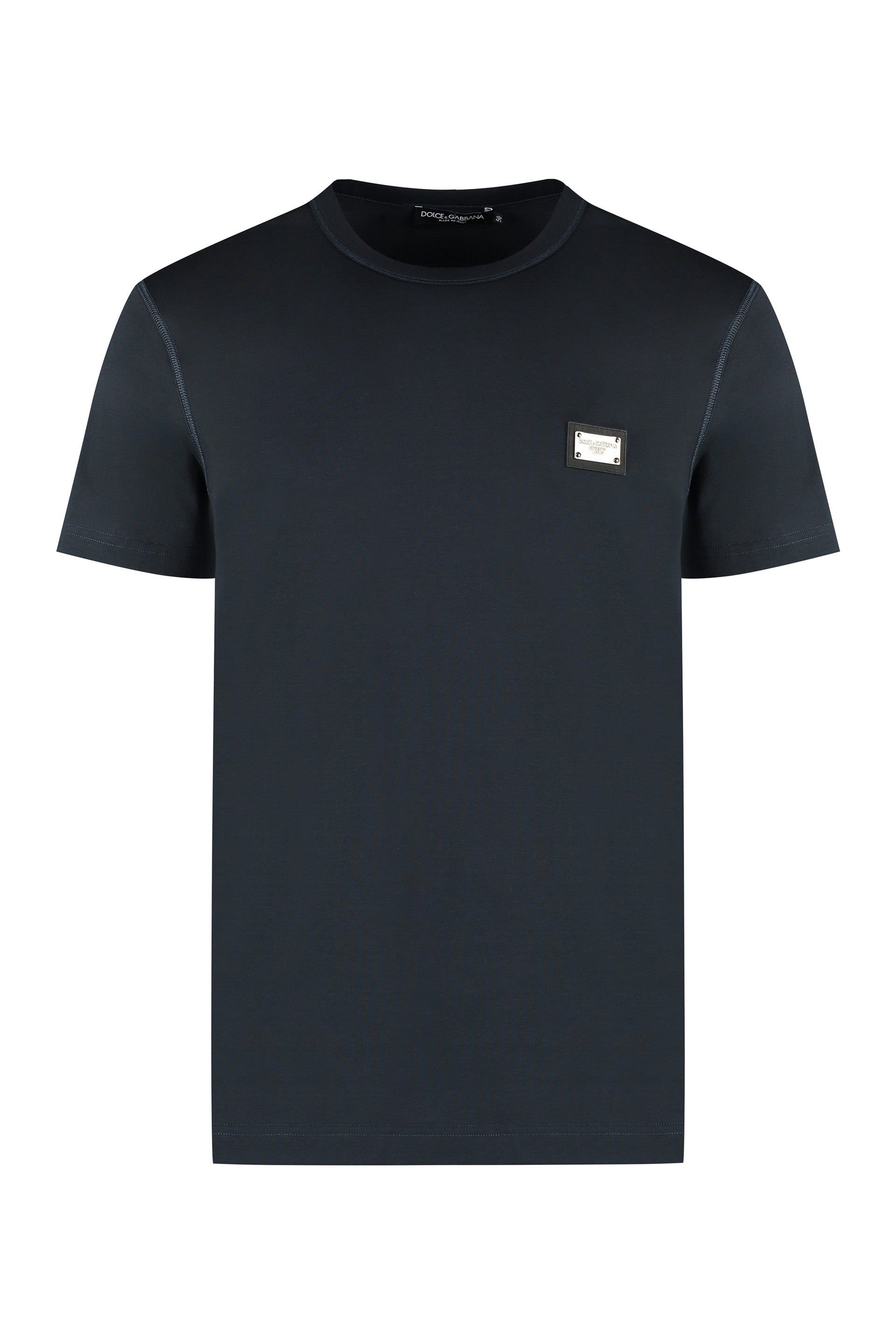 Cotton T-shirt with Branded Tag