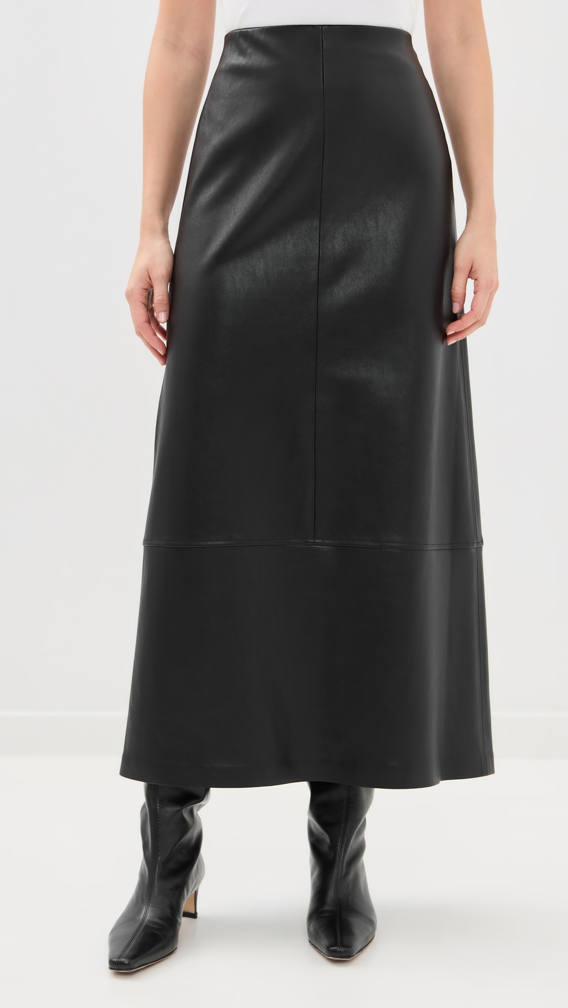 Betty Faux Leather Maxi Skirt Black