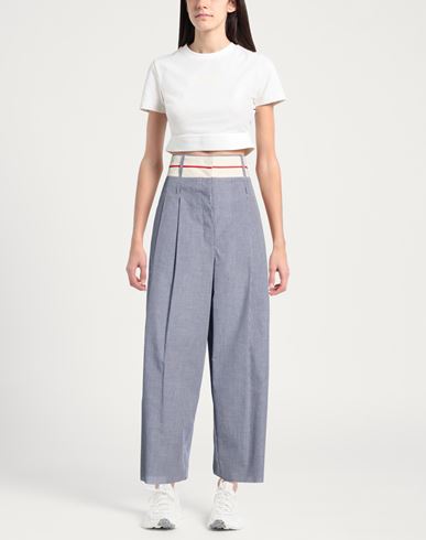 Woman Pants Navy Size 2 Polyester, Cotton