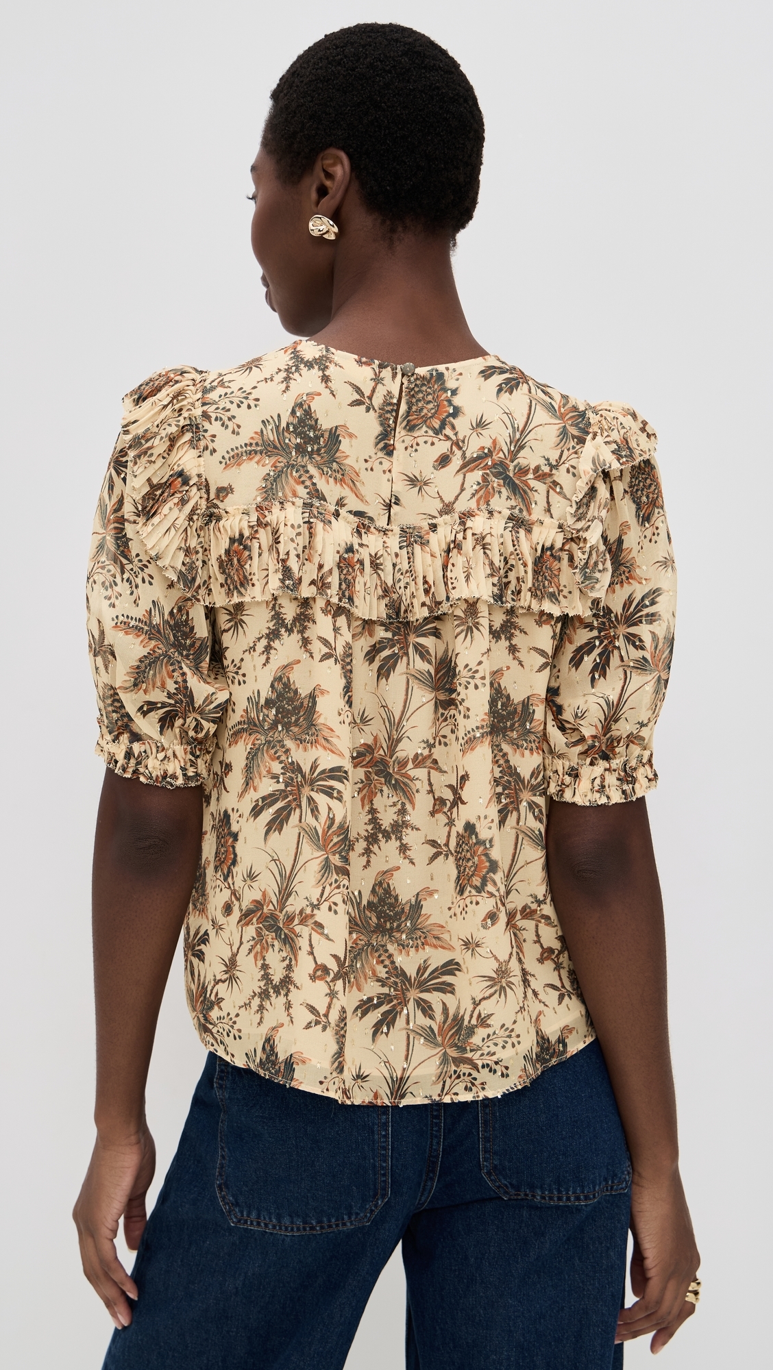 Jodie Puff Sleeve Top Cameo