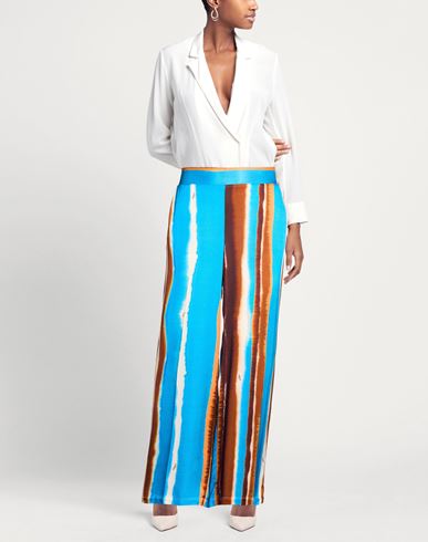 Woman Pants Azure Size M Viscose