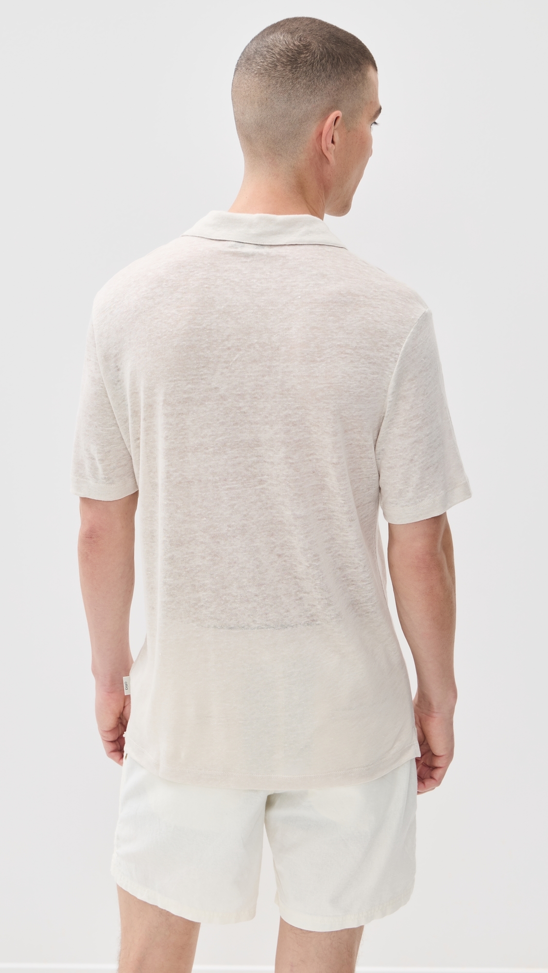 Shaun Linen Polo Stone