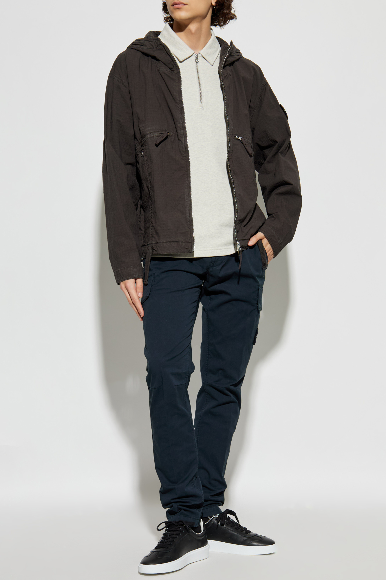 Sweatshirt With Collar `Salouis`, Men's, Grey