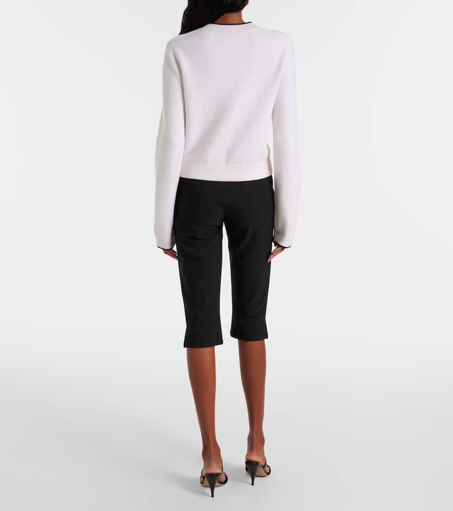 Wool and cotton-blend cardigan