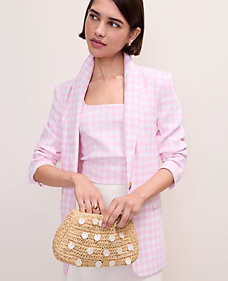 Ann Taylor The Gingham Longline Blazer