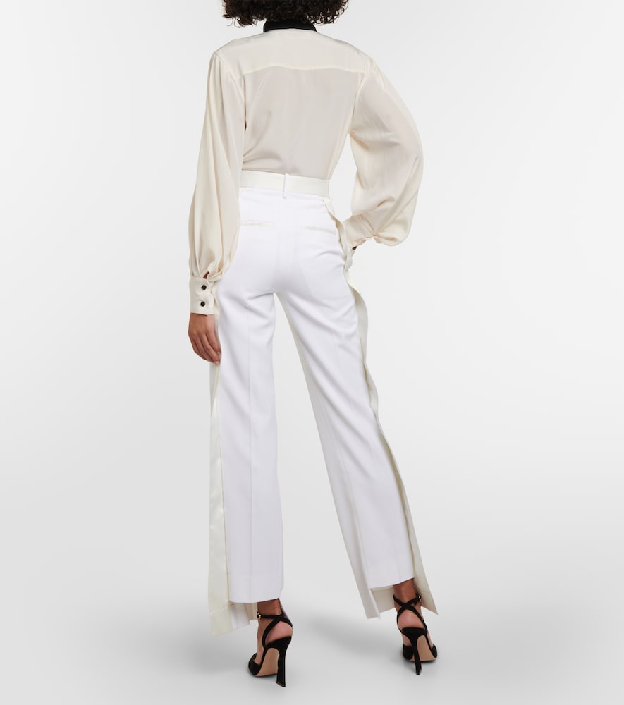 High-rise straight pants