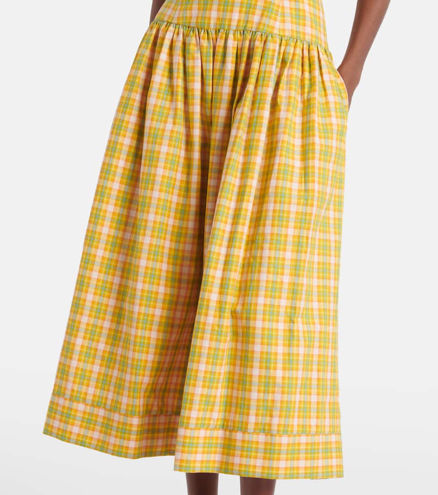 Giorgia checked cotton midi dress