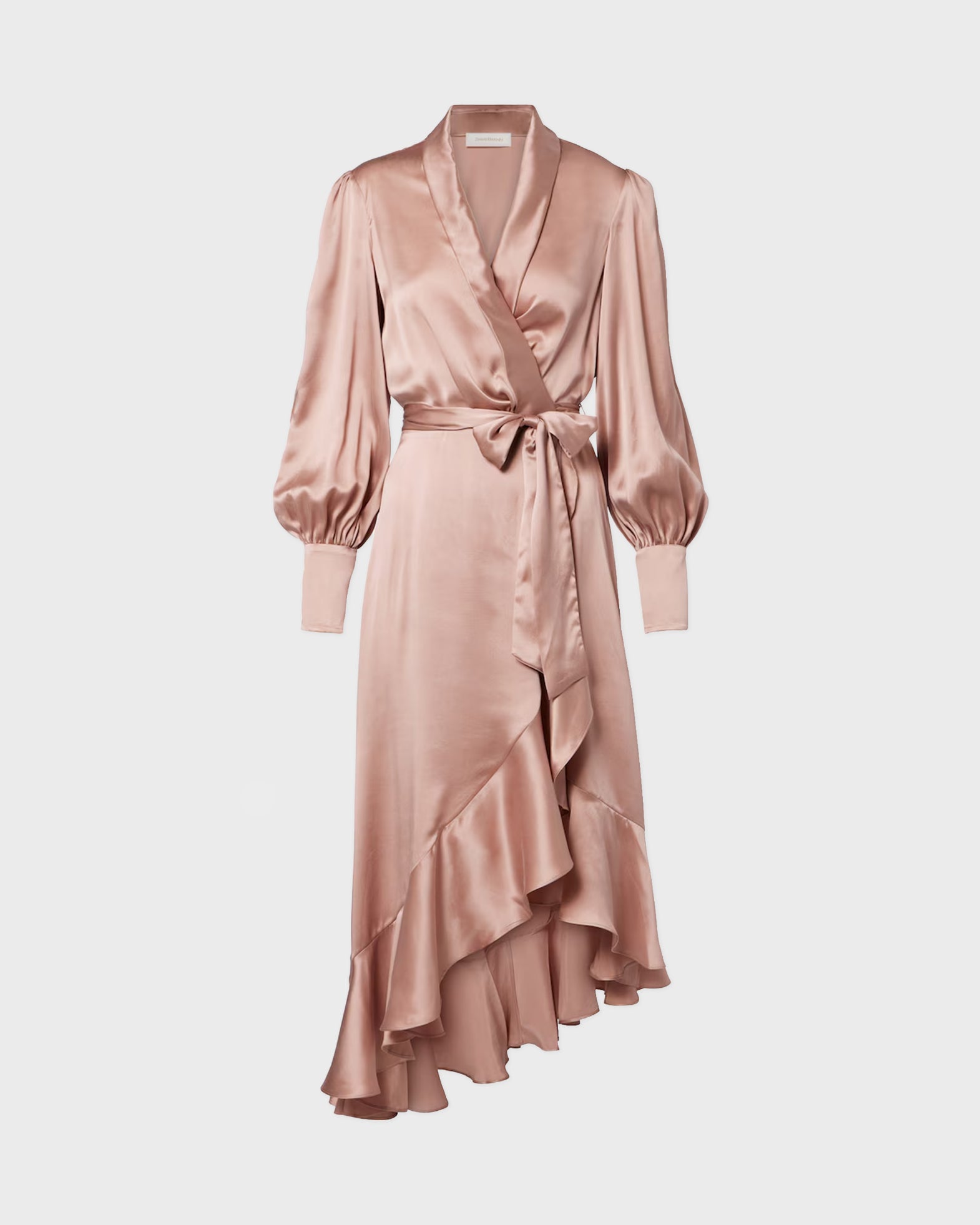 Zimmermann Dress Silk Wrap Midi Light pink