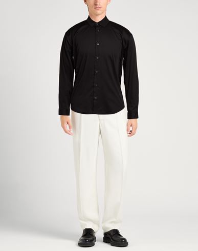 Man Shirt Black Size XL Cotton, Elastane