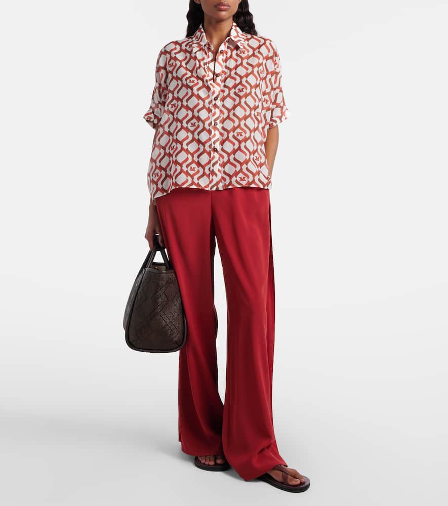 Ariete printed cotton and silk shirt