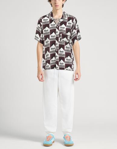 Man Shirt Chocolate brown Size L Silk