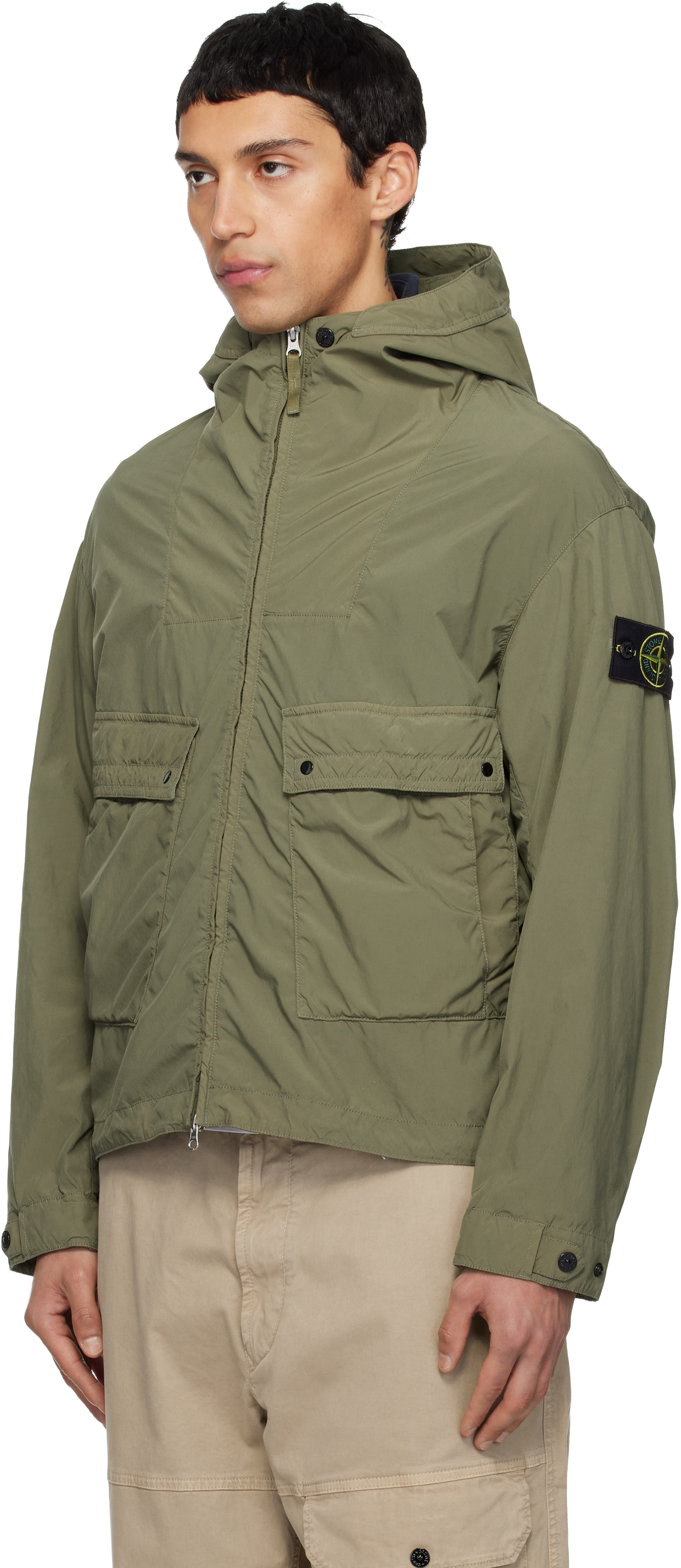 Khaki 4100052 Light Compact Touch Short Jacket
