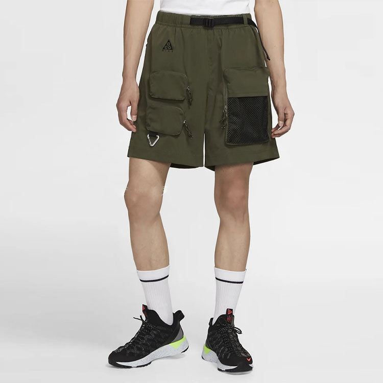 Men's ACG Multiple Pockets Cargo Sports Shorts Military Green