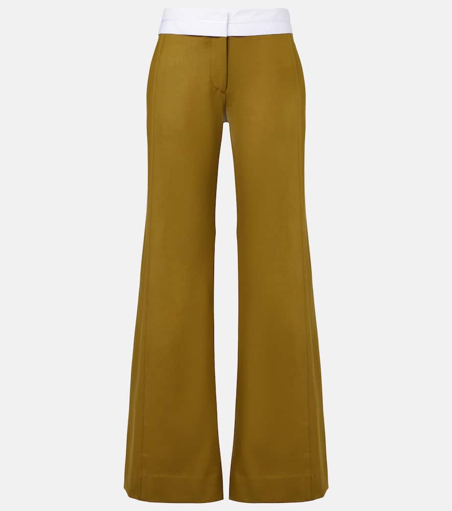 High-rise straight pants