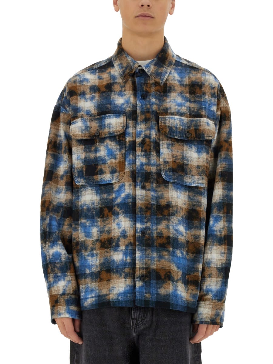 Check-pattern shirt - Blue