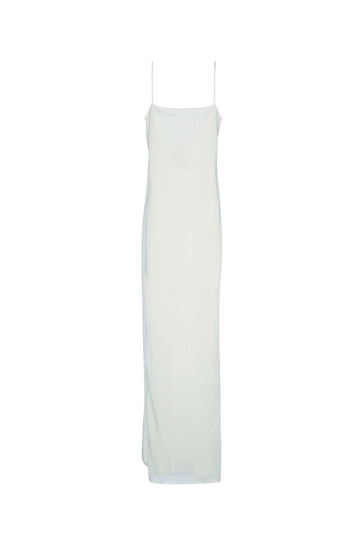 La Robe Maille Plumetis Dress — White