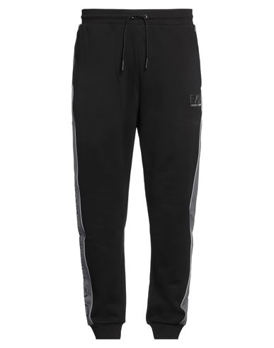 Ea7 Man Pants Black Size 3XL Cotton, Polyester, Elastane