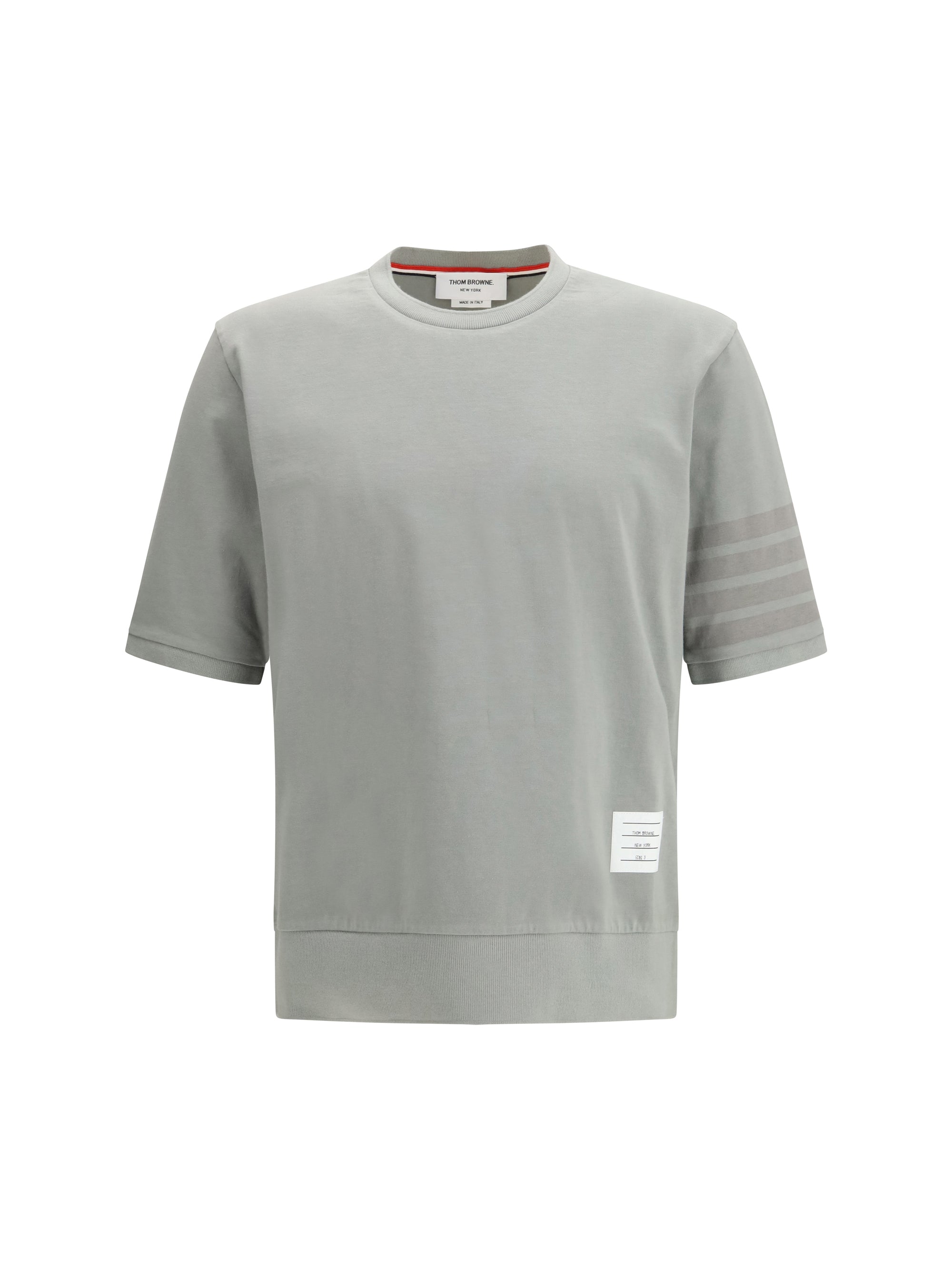 4-Bar Cotton Jersey T-Shirt — Gray