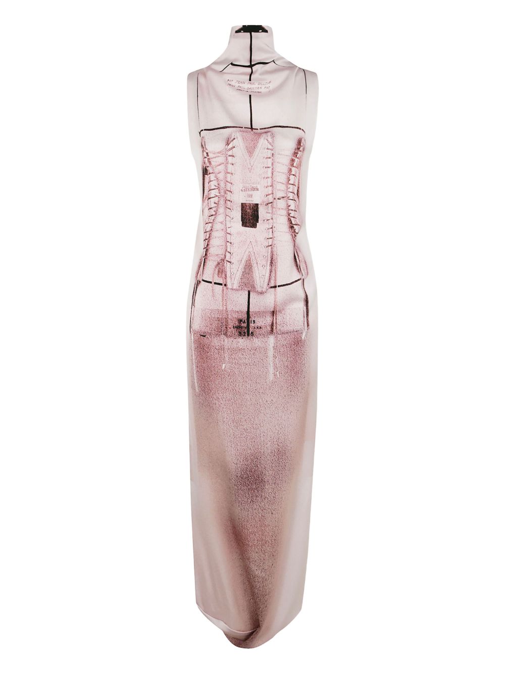 Graphic-print sleeveless maxi dress - Pink
