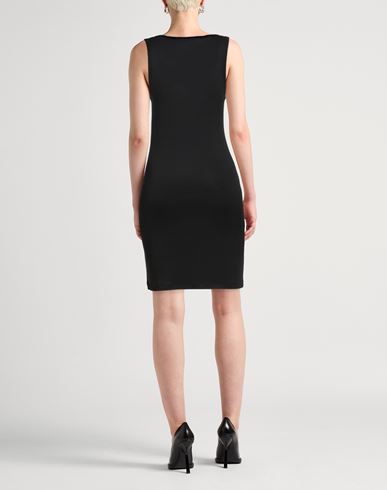 Woman Mini dress Black Size L Pima Cotton, Modal