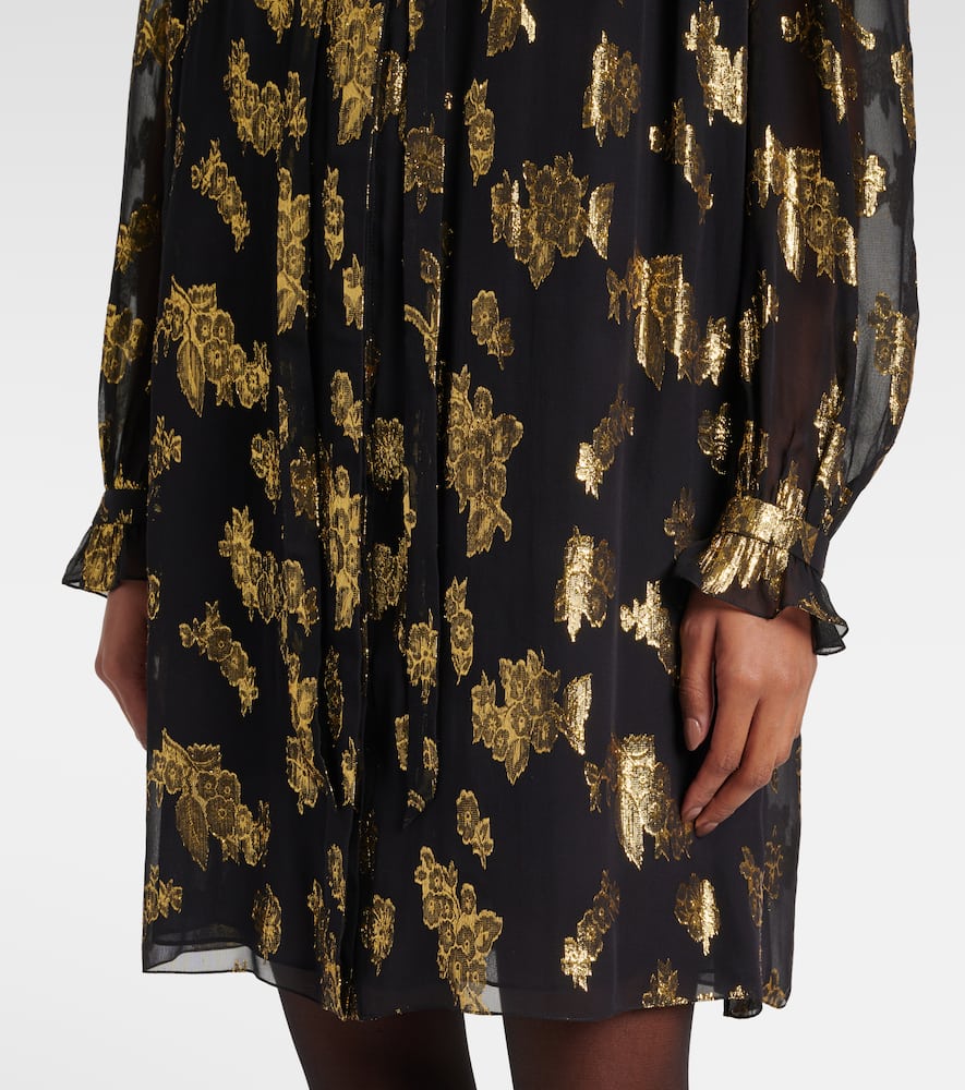 Chloé Ruffled silk-blend minidress