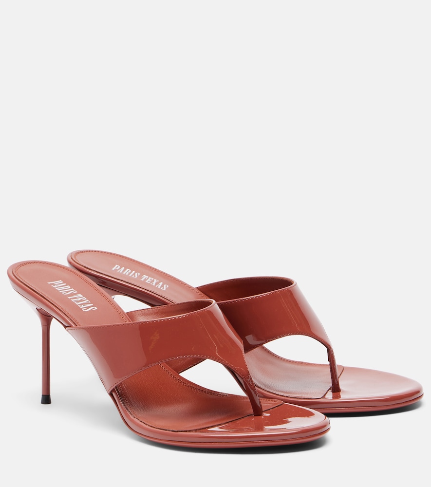 Lidia patent leather thong sandals